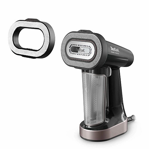 Отпариватель Tefal компактный Pure Force 3в1, 1800Вт, 180мл, постоянная пара – 35гр, керам. подошва, черно-розовый
