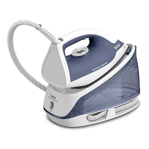 Утюг-парогенератор Tefal Optimal, 2200Вт, 1200мл, паровой удар -190гр, постоянный пар - 110гр, керам. подошва, бело-синий