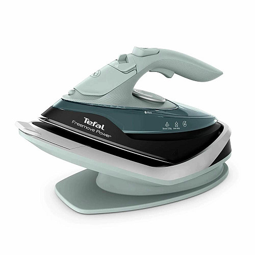 Утюг Tefal беспроводной Freemove Power, 2600Вт, 250мл, паровой удар -220гр, постоянная пара - 40гр, база для зарядки, автовыключения, керам. подошва, зеленый