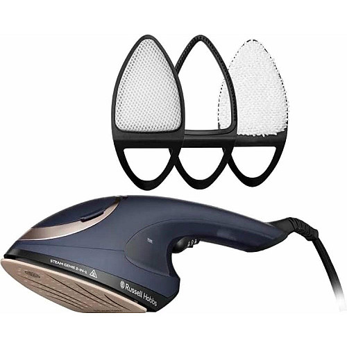 Отпариватель Russell Hobbs Steam Genie 2-в-1, 1700Вт, 150мл, паровой удар –20гр, постоянная пара – 20гр, керам. подошва, синий