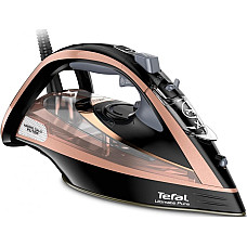 Праска Tefal Ultimate Pure, 3200Вт, 350мл, паровий удар -260гр, постійна пара - 60гр, керам. підошва, чорно-рожевий