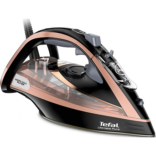 Праска Tefal Ultimate Pure, 3200Вт, 350мл, паровий удар -260гр, постійна пара - 60гр, керам. підошва, чорно-рожевий