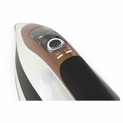Утюг Sencor, 2800Вт, 330мл, паровой удар -195гр, постоянная пара - 55гр, pro и auto режимы, керам. подошва, бело-коричневый