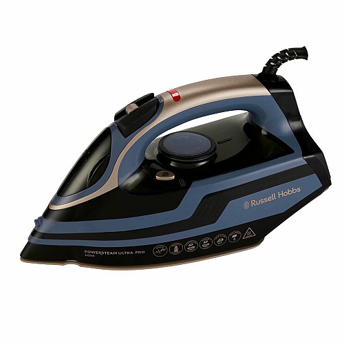 Утюг Russell Hobbs, 3100Вт, паровой удар -210гр, верт. отпаривание, керам. подошва, черно-синий