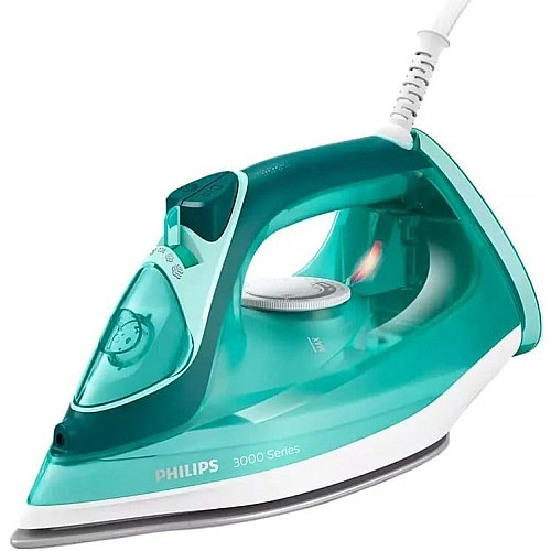 Утюг Philips 3000 series, 2400Вт, 300мл, паровой удар -180гр, постоянный пар - 40гр, керам. подошва, бирюзовый