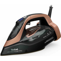 Праска Tefal Ultimate Power Pro, 3200Вт, 350мл, паровий удар -300гр, постійна пара - 85гр, керам. підошва, чорно-золотий