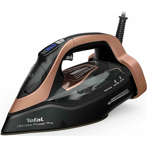 Утюг Tefal Ultimate Power Pro, 3200Вт, 350мл, паровой удар -300гр, постоянный пар - 85гр, керам. подошва, черно-золотой