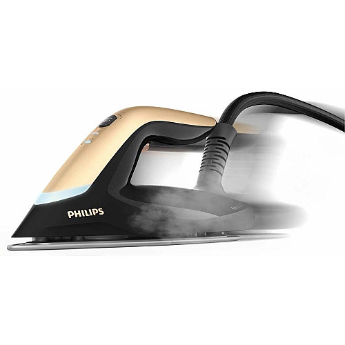 Утюг-парогенератор Philips PerfectCare 8000 Series, 2700Вт, 1800мл, паровой удар -700гр, постоянный пар - 170гр, нерж. сталь, черно-золотой