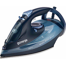 Праска Gorenje, 3250Вт, 420мл, паровий удар-250гр, верт. відпарювання, антинакип, автовідключення, керам. підошва, чорно-синій