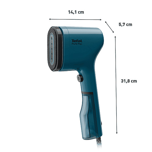 Відпарювач Tefal компактний Pure Pop, 1300Вт, 70мл, постійна пара - 20гр, синій
