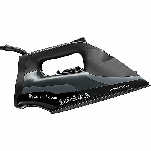 Утюг Russell Hobbs Diamond Elite, 3100Вт, 350мл, паровой удар -220гр, самоочищение, керам. подошва, черный
