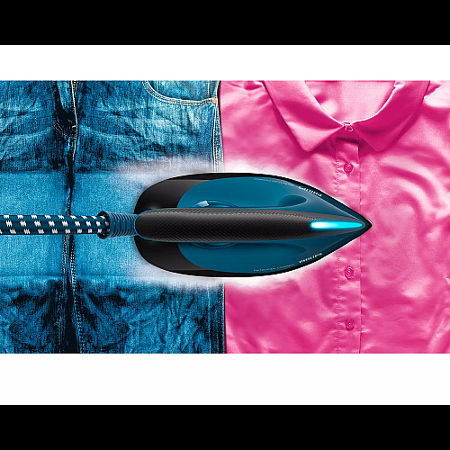 Праска-парогенератор Philips PerfectCare Compact, 2400Вт, 1500мл, паровий удар -420гр, постійна пара - 120гр, керам. підошва, синій
