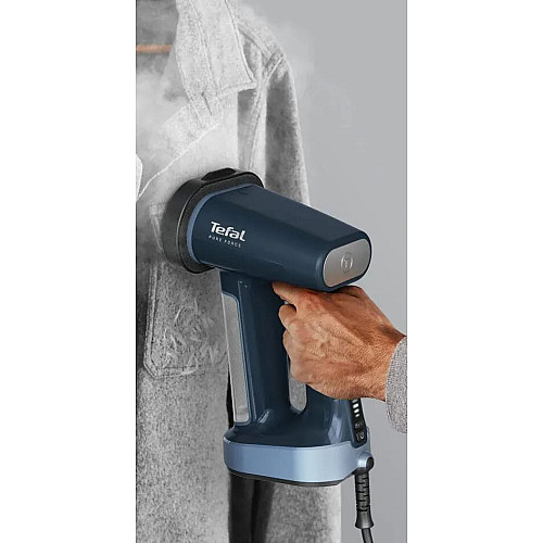 Отпариватель Tefal компактный Pure Force 3в1, 1800Вт, 180мл, постоянная пара – 35гр, керам. подошва, синий
