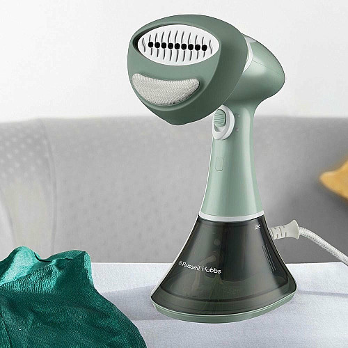 Отпариватель Russell Hobbs компактный Steam Genie Essential, 1600Вт, 220мл, паровой удар –22гр, постоянная пара – 9гр, нерж. сталь, бирюзовый