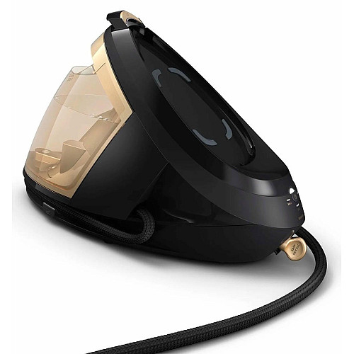 Утюг-парогенератор Philips PerfectCare 8000 Series, 2700Вт, 1800мл, паровой удар -700гр, постоянный пар - 170гр, нерж. сталь, черно-золотой