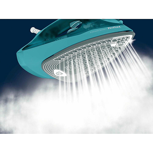 Утюг Tefal Express Steam, 2500Вт, 270мл, паровой удар -200гр, постоянная пара – 45гр, керам. подошва, бирюзовый