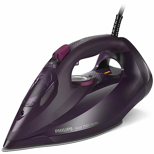 Утюг Philips 7000 Series, 3000Вт, 300мл, паровой удар -250гр, постоянный пар - 50гр, нерж. сталь, пурпурная