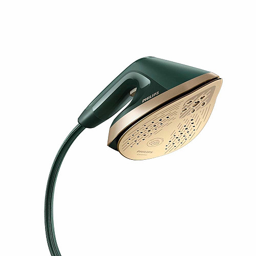 Гладильная система Philips Series 6000, 1800Вт, 1100мл, паровой удар -90гр, постоянный пар - 40гр, верт. Отпаривание + доска, керам. подошва, темно зеленый