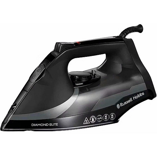 Утюг Russell Hobbs Diamond Elite, 3100Вт, 350мл, паровой удар -220гр, самоочищение, керам. подошва, черный