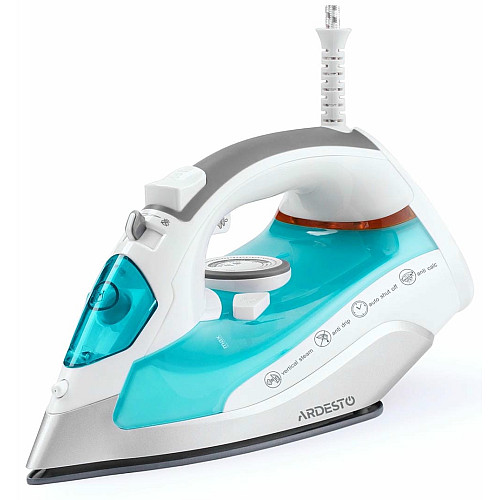 Утюг ARDESTO IR-C2228-TQ, 2200Вт, 280мл, паровой удар-100гр, керам. подошва, голубой