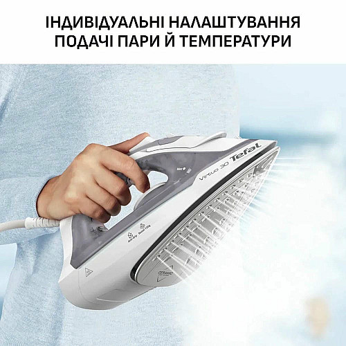 Утюг Tefal Virtuo 30, 2000Вт, 240мл, паровой удар -120гр, постоянная пара - 27гр, керам. подошва, серо-фиолетовый
