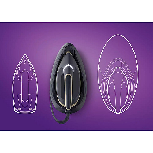 Праска-парогенератор Philips PerfectCare 6000 Series, 2400Вт, 1800мл, паровий удар -600гр, постійна пара - 130гр, нерж. сталь, синьо-золотий