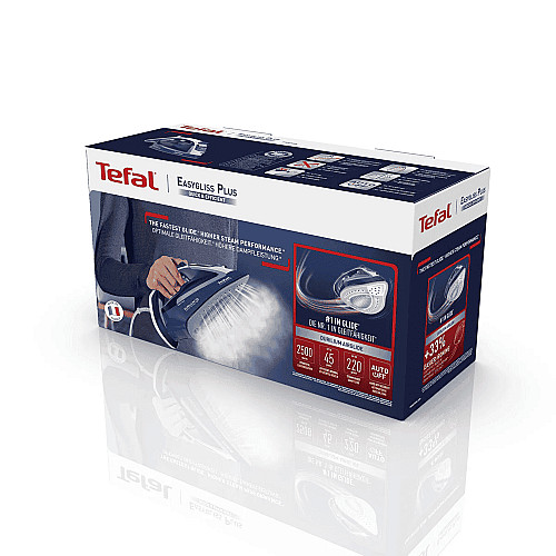 Утюг Tefal Easygliss Plus, 2500Вт, 270мл, паровой удар -220гр, постоянный пар - 45гр, керам. подошва, синий