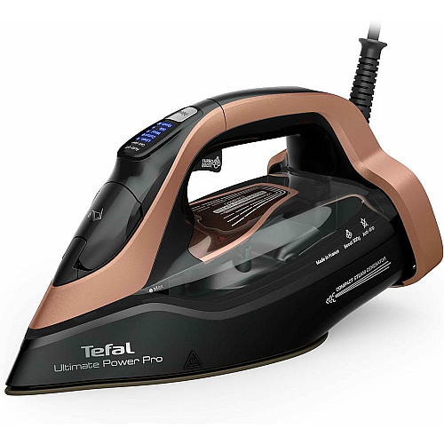 Утюг Tefal Ultimate Power Pro, 3200Вт, 350мл, паровой удар -300гр, постоянный пар - 85гр, керам. подошва, черно-золотой