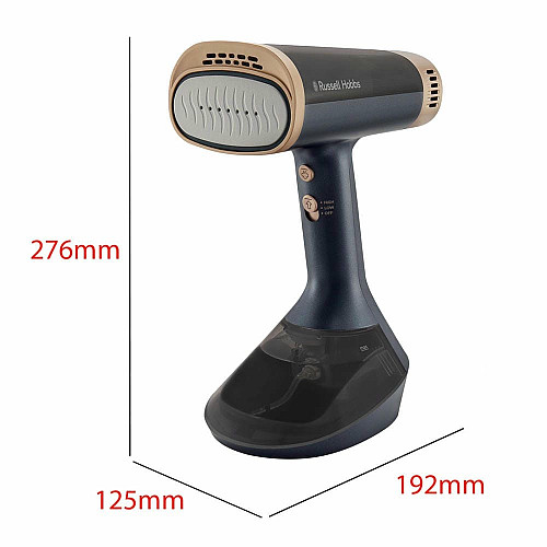 Отпариватель Russell Hobbs Genie VacuSteam, 1800Вт, 200мл, паровой удар –20гр, верт. отпаривание, керам. подошва, синий