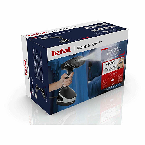 Отпариватель Tefal компактный Access Steam Force, 2000Вт, 200мл, постоянная пара – 30гр, керам. подошва, черно-серый
