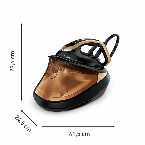 Утюг-парогенератор Tefal Pro Express Vision, 3000Вт, 1200мл, паровой удар -800гр, постоянный пар - 180гр, керам. подошва, черно-золотой