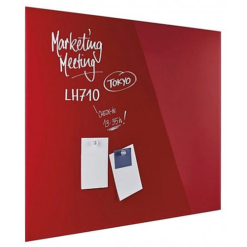 Дошка магнітно-маркерна 1200x900 червона Magnetoplan Glassboard-Red