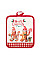Прихватка ARDESTO Christmas Gingerbread 18х20см, 100% полиэстер (верх), 100% хлопок (низ), красный