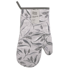 Рукавичка ARDESTO Grey leaves 18х30см, 100% поліестер (верх), 100% бавовна (низ), cірий