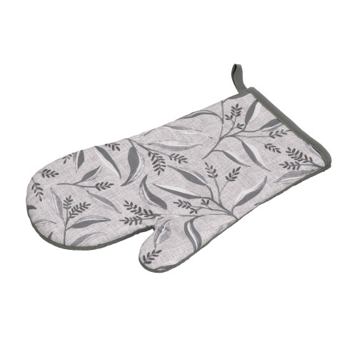 Рукавичка ARDESTO Grey leaves 18х30см, 100% поліестер (верх), 100% бавовна (низ), cірий