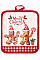 Прихватка ARDESTO Christmas Gingerbread 18х20см, 100% полиэстер (верх), 100% хлопок (низ), красный