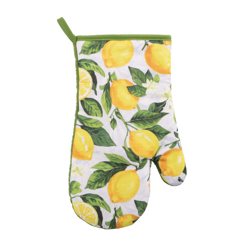 Набір прихваток для кухні ARDESTO Sicilian lemons 18х20см, 18х30см, 100% поліестер (верх), 100% бавовна (низ), зелений