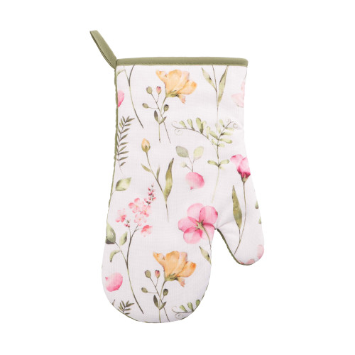 Рукавичка ARDESTO Spring flowers 18х30см, 100% поліестер (верх), 100% бавовна (низ), білий