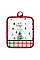 Подарунковий набір для кухні ARDESTO Christmas Tree, 3шт, 100% бавовна (рушничок), 100% поліестер (прихватки), зелений