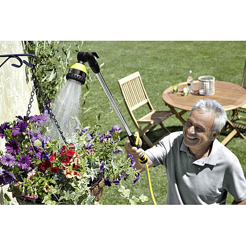 Ороситель ручной Karcher Plus, штанга, душ садовый, 6 режимов, поворотное основание