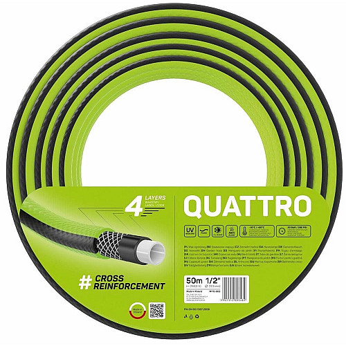 Шланг садовий Cellfast QUATTRO 1/2' 50м 4 шари до 20бар -10…+50°C