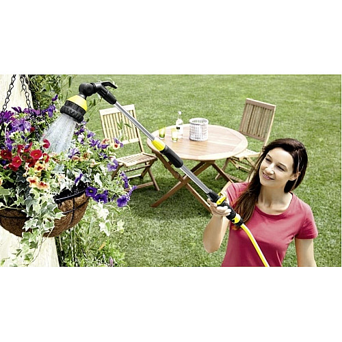 Ороситель ручной Karcher Premium, штанга телескопическая, душ садовый, 6 режимов, поворотное основание