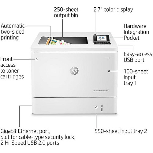 Принтер А4 HP Color LaserJet Enterprise M554dn