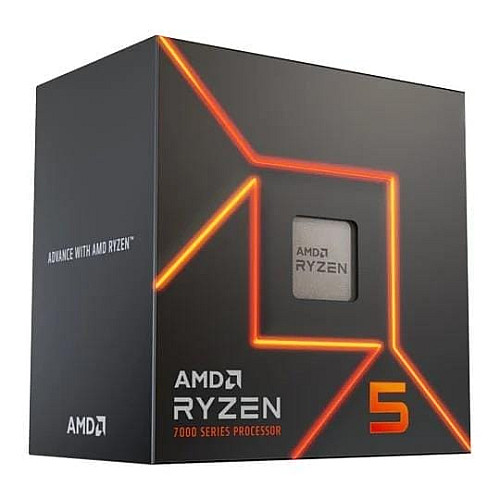 Центральный процессор AMD Ryzen 5 7400 6C/12T 3.3/4.3GHz Boost 16Mb Radeon Graphics AM5 65W Wraith Stealth cooler Box