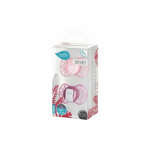 Пустушка Nuvita Air55 Explorer 0міс+, симетрична, 2шт, заєць/ведмідь