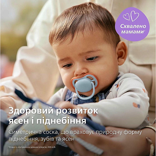 Пустушка  Avent  Ultra Air, 0-6 міс., 2 шт, дизайн для хлопчиків.