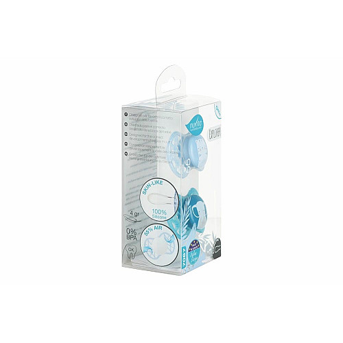 Пустушка Nuvita Air55 Explorer 0міс+, симетрична, 2шт, тигр/слон