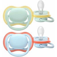 Пустушка  Avent  Ultra Air, 0-6 міс., 2 шт, дизайн для хлопчиків.