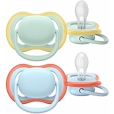 Пустушка  Avent  Ultra Air, 0-6 міс., 2 шт, дизайн для хлопчиків.