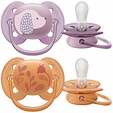 Пустушка  Avent  Ultra Soft, 6-18 міс., дизайн для дівчат, 2 шт.
